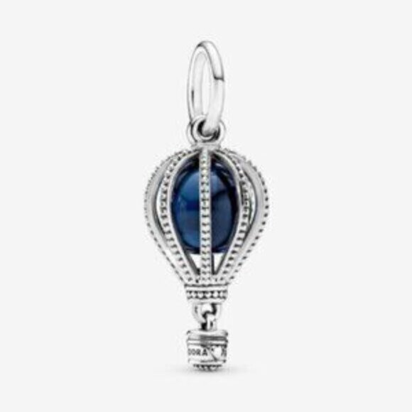 Pandora Blue Hot Air Balloon Travel Charm - Picture 1 of 5